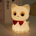 AVEKI Cat Night Light for Kids, Cute Squishy Silicone Cats Lamp for Baby Toddler Newborn Nursery, Dimmable Touch Night Light for Kids Room, Rechargeable Small Bedside Lamp Gifts for Girls (Cat)