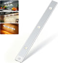 Under Cabinet Light Rechargeable, CT CAPETRONIX Dimable Closet Lights Wireless with 3 Color Temperatures 3 Modes, Battery Operated Under Counter Lights for Kitchen Motion Sensor Light Indoor,17.7 inch