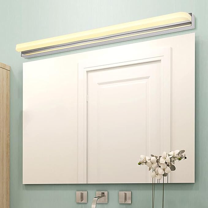 Vanity Lighting LED Mirror Front Light, Stainless Steel Waterproof Anti-Fog Bathroom Vanity Light, Modern Minimalist Acrylic Lamp Make-up Lamp Wall Lamp Bath Lights