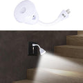 Plug in Motion Sensor Night Light Indoor LED Infrared Motion Detector Night Light for AC Outlet, Dusk to Dawn Sensor, 360° Rotating for Stairs Garage, 6W Cool White Light US Plug