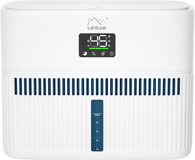 Smart Evaporative Humidifiers for Bedroom, Living Room, Nursery, Large Room up to 300 ft², 5L Tank, Max 48H Runtime, Mist-free Top Fill Humidifier for Baby, Plants, Easy to Clean