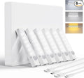 Under Cabinet Lights 4 Inch 6-Pack, Rechargeable Motion Sensor Light Indoor 3 Colors, Dimmable Closet Lights, Wireless Under Counter Lights for Kitchen, Stairs