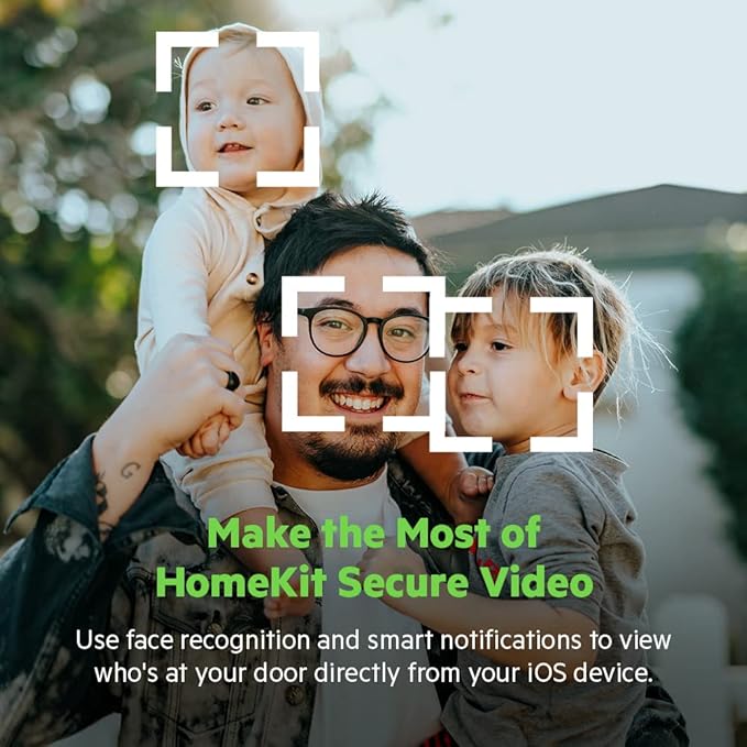 Wemo Smart Video Doorbell - Apple HomeKit Secure Video with HDR - Smart Home Products Video Doorbell Camera - Ring Doorbell for Security Camera System - WiFi Camera Doorbell w/ 223° FOV & 2-Way Audio