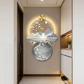 Zen LED Wall Art, Japanese Style Wall Hanging Wall Sculptures, USB Remote-Controlled Lighted Painting, Wall Decor for Meditation Room, Entryway & Spa(A,70x105cm)