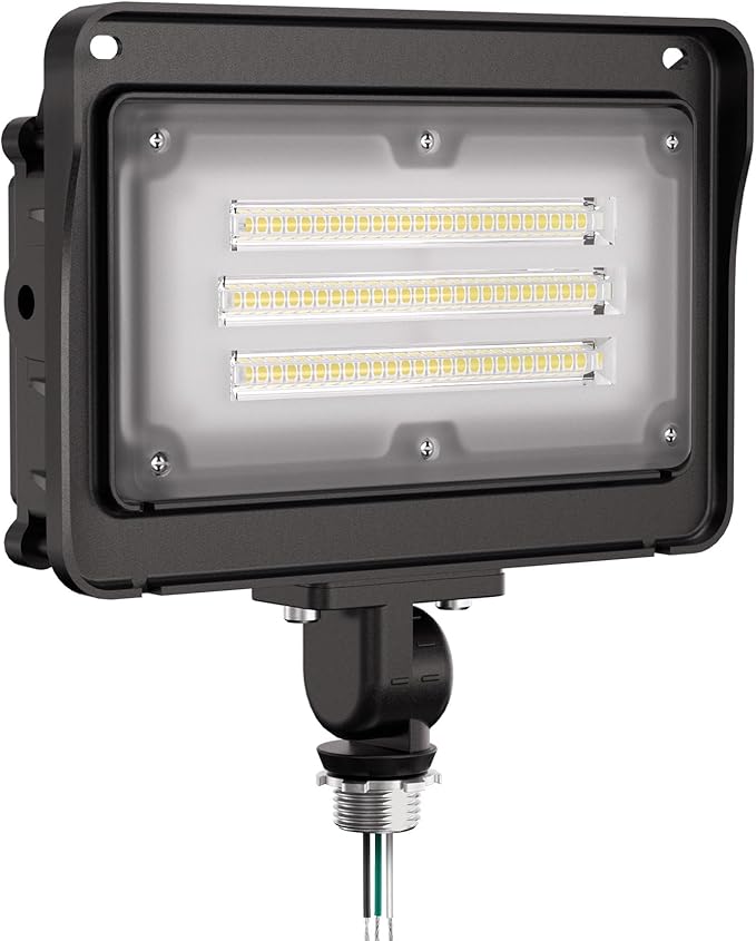 CINOTON 50W LED Flood Light Outdoor, 7000LM IP65 Waterproof Security Wall Pack Light Fixture with 180°Knuckle for Patio Porch Garage Garden Lanscape 5000K Daylight 100-277V 1 Pack