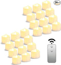 Da by LED Tea Light, Remote Control Tea Light, Electric Flashing Battery Powered LED Candle 1.5" x 1.5" for Wedding Party Halloween Christmas Home Decor 24pcs