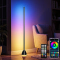 Smart RGB Corner Floor lamp LED Floor lamp Color Floor Lamp with App & Remote Control, 16 Million Colors, Music Sync & Timer Setting for Bedroom & Gaming Room (1 Pack)