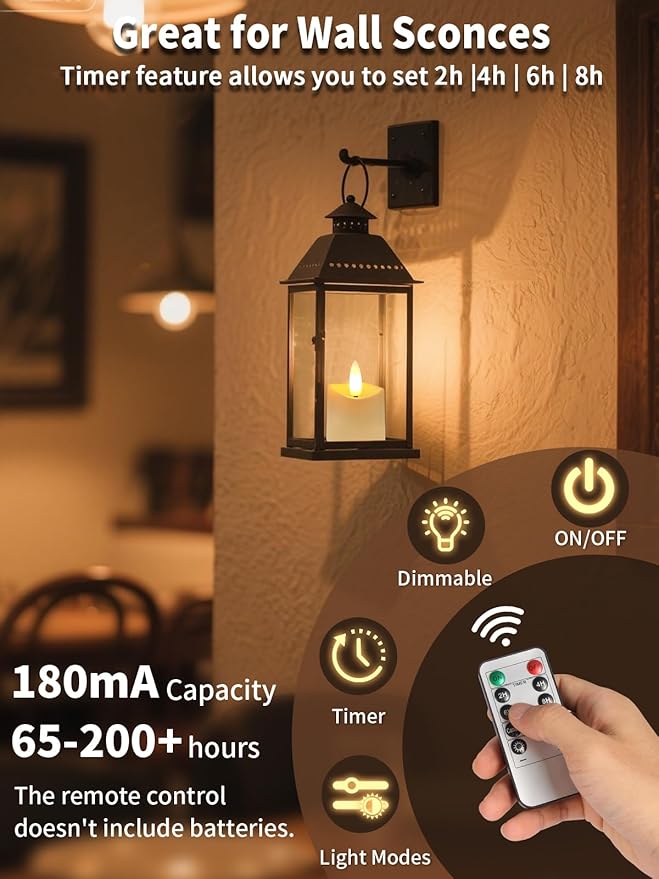 Rechargeable Flameless Candles with Remote Timer, 6pcs Flickering Tea Lights Candles Battery Operated, Fake Votive Candles for Home Decor, Easter, Wedding Party and Valentines Decor