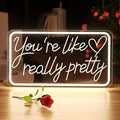 You are Like Really Pretty LED Neon Sign for Wall Decor USB Adjustable Brightness Living Room Bars Barbers Pub Man Cave Halloween Christmas Birthday Art Wall Decor