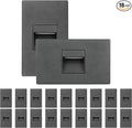 18 Pack 2W LED Universal (Vertical-Horizontal) Step Lights, Black Finish, 120V LED Stair Lights Indoor and Outdoor, 125 Lumens, CRI 90+, IC Rated, Wet Location IP-65, Warm White 3000k
