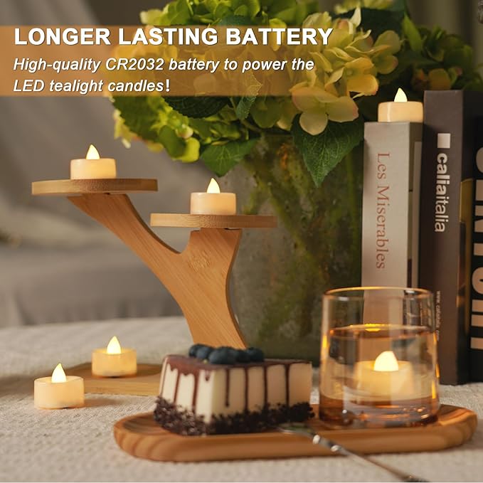 BEICHI Flameless Candles, 50Pack Battery Operated Candle, LED Tea Lights Candles Battery Operated, Flickering Fake Votives for Wedding Halloween Christmas Diwali- Warm White