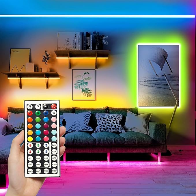 Tenmiro Smart App Bluetooth Controller and 44 Keys IR Remote Control, Suitable for 24V RGB led Strips