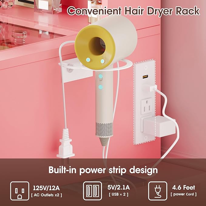 Vabches Small Makeup Vanity Desk, 3 Adjustable Lighted Mirror, White Vanity Set, Fold-up Panel, Charging Station, Glass Top, Drawers, Chair, 2 Hidden Storage Shelves (Pink)