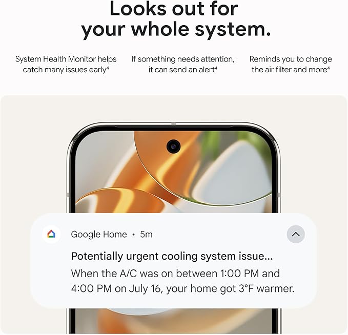 Google Nest Learning Thermostat (4th Gen, 2024) with Nest Temperature Sensor - Energy Saving Smart Thermostat - Compatible with Alexa, Apple HomeKit and Google Home App - Polished Gold