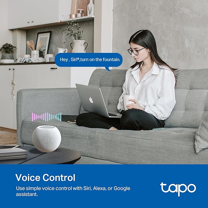 TP-Link Tapo Matter Outdoor Smart Plug, 2 Individual Outlets, IP65 Weather Resistance, Works with Apple Home, Alexa, Google Home, Long Wi-Fi Range, 2.4G Wi-Fi Only, ETL Certified (Tapo P400M)