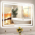 48x32 LED Bathroom Mirror with Lights, Super Bright Front & Backlit Vanity Mirror for Wall, Anti-Fog & Memory Smart Mirror, 5mm Shatter-Proof Tempered Glass, ETL Listed, Vertical/Horizontal