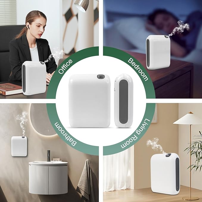 Scent Air Machine for Home, 1500 Sq. Ft Coverage Waterless Essential Oil Diffuser with Smart Cold Air Technology, Bluetooth Fragrance Diffuser for Large Room, Hotel, Spa, Office