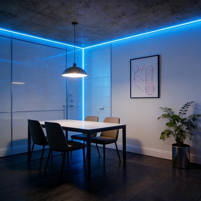 5V USB LED Strip Lights, 3.28FT COB Light Strip ICE Blue, Short LED Strip Light, Flexible Bright 5V Led Strip for Under Cabinet, Kitchen, TV Backlight, Shelves, Displays and TV Lights
