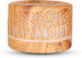 Wild Essentials 700ml Designer Large Room Essential Oil Diffuser, 5 in 1 Ultrasonic Aromatherapy Vaporizer Cool Mist Humidifier, Home, Office Bedroom, Timer, Auto-Off, 7 Color LED (Light Wood Trees)