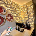 2PCS Vines for Room Decor with Remote, 7.5Ft Christmas Decorations Indoor Home Decor Artificial Plants Twinkling Tree Branches, 8 Modes Enchanted Willow Vine Lights for Bedroom Walls Living Room