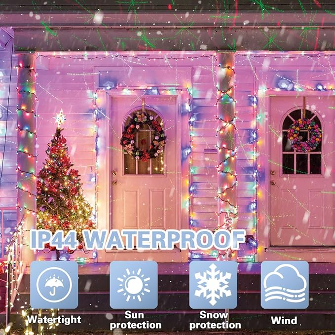 LAMPHOME Colorful Easter String Lights, 66 ft 200 LED Pastel Easter Lights 16 Modes Plug in,transparant Wire Twinkle Fairy Lights for Spring Bedroom Tree Room Outdoor Party for Easter Decorations
