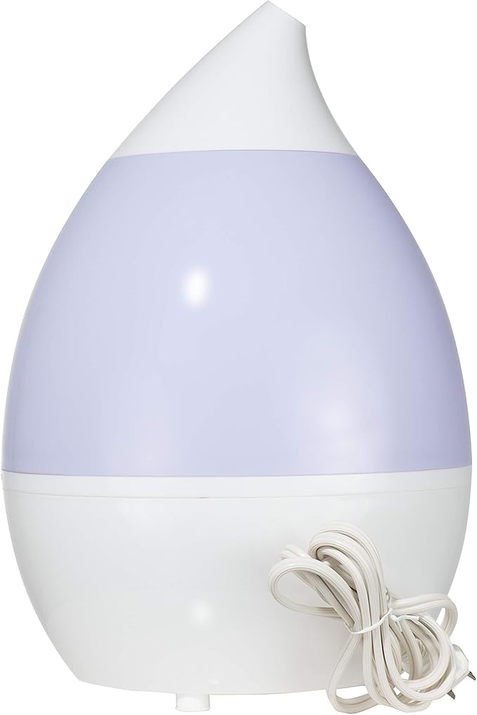 AIRCARE Aurora Ultrasonic Cool Mist Humidifier, Whisper-Quiet between 8-24 hours, Seven Color LED Night Light, Essential Oil Tray and Automatic Shut-Off for Baby, Nursery or Bedroom (White, 1 gal)
