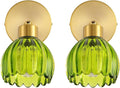 Wall Sconces Vintage Fixture Light, Vanity Lights for Bathroom, Modern Wall Light Fixtures, Metal Sconces Wall Lighting with Glass Shade, Farmhouse Wall Lamp for Bedroom Living Room