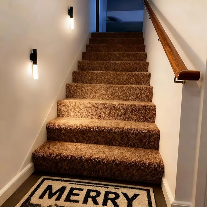 Motion Sensor Night Lights Indoor, Dimmable Lighting Decor for Stair, Bedroom, Kids Room,Magnetic Hallway Rechargeable LED Wireless Battery Operated Wall Sconce