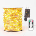 Fairy Lights Plug in,164FT 1000 LEDs Waterproof Led String Lights,8 Modes Remote Twinkle Light for Bedroom Window Weddings Christmas Holiday Decoration,Silver Wire,2 Inch Led Space,Warm White