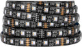 BTF-LIGHTING 5050 RGBW RGB+Warm White(2700K-3000K) 4 Colors in 1 LED Tape Light DC12V 5m 16.4ft 60LED/m Multi-Colored IP65 Black 12mm PCB for Bedroom Kitchen Home Decoration(No Adapter or Controller)