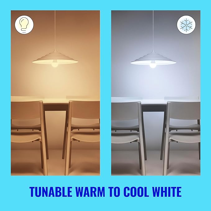 WiZ Connected 100W A19 LED Smart Light Bulbs Tunable White 3-Pack- Connects to Wi-Fi - E26 Smart Bulb - Voice or App Control + Activate with Motion - Matter Compatible
