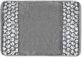 Zahari Home Sinatra Modern Bathroom Rug Classic Luxury Bath Rug Contemporary Decor Silver Bath Mat for Shower Unique Design Stylish Bathroom Rug Bath Shower Tub Decor Bling Silver