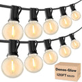 RTTY Outdoor String Lights 120 FT, LED Patio Globe Lights with 62pcs G40 Bulbs,Shatterproof Waterproof Connectable Hanging for Porch Cafe Bistro Backyard Gazebo Balcony Deck Party