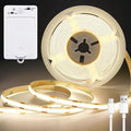 OMIKA COB Rechargeable Motion Sensor Light Indoor, 6.56FT 640LEDs 4000K Natural White Closet Lights, 1500mAh Cuttable Led Light Strip for Cupboard, Bed, Shelves, Wardrobe, Hallway, Cabinet