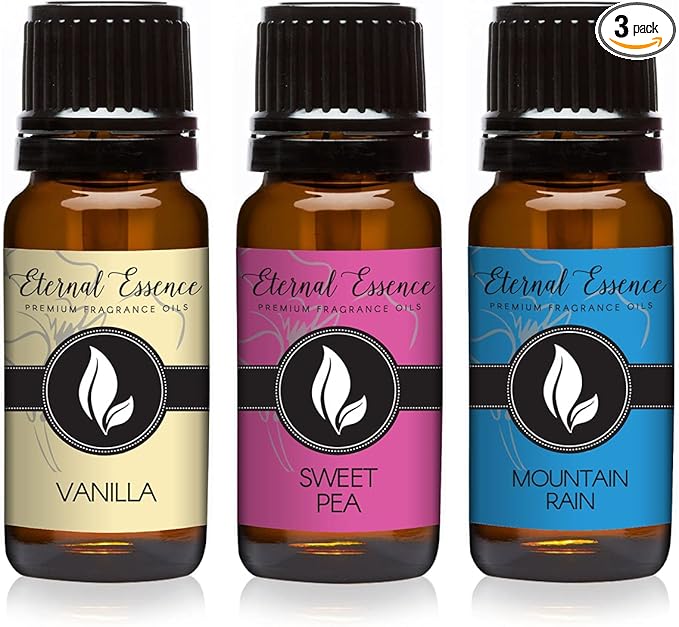 Trio (3) - Vanilla, Sweet Pea & Mountain Rain - Premium Fragrance Oil Trio - 10ML