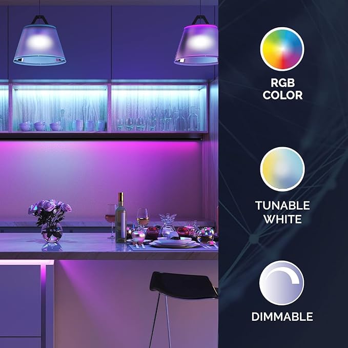 Satco S11283 Starfish WiFi-Control R20 LED Color-Changing and Tunable White Smart Light Bulb, 6 Watts, 2700K-5000K
