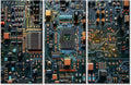 Circuit Board Pictures Canvas Painting Modern Prints Microcontroller Technology Art Posters Prints Paintings Wall Pictures Living Room Stretched and Framed Ready to Hang (42"Wx28"H)