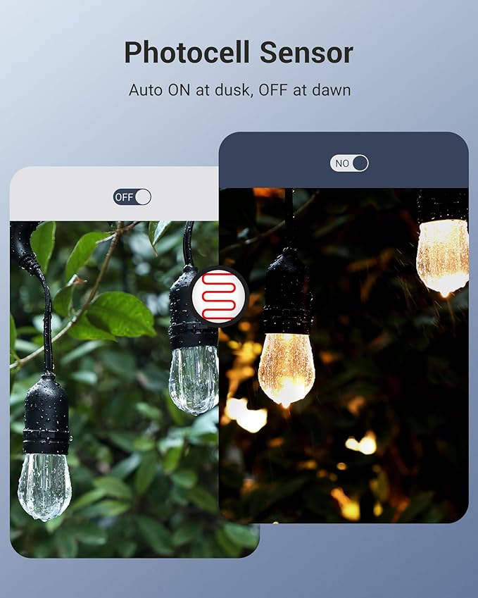 DEWENWILS Outdoor Timer for Lights, Waterproof Outlet Timer with 2 Grounded Electrical Outlets, for String Light, 15A 1/2HP, UL Listed