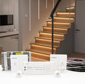 Motion Sensor with Daylight Sensor LED Stair Light Kit KMG-4233, Multiple Functions with Switch Panel Control, 40 Inches Light Strip for Indoor Use (Warm White 3000K, 20 Stairs)