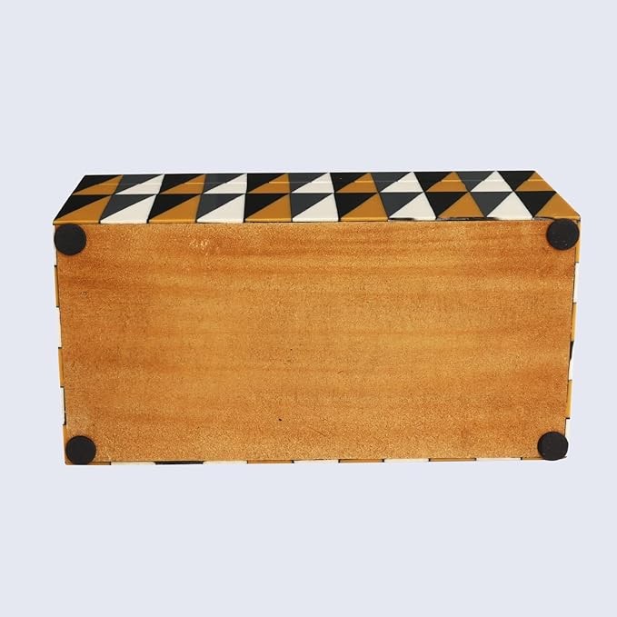 Handicrafts Home Large Decorative Storage Box with Lid, Keepsake Storage Box, Decorative Jewelry & Memory Box for Coffee Table, Shelf & Bedroom Decor, Puzzle Guild 10 x 5 x 5 (Multicolor Box)