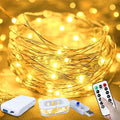 50LED Fairy Lights USB & Battery Powered, 16FT Warm White Fairy String Lights with 8 Modes & Timer, Cuttable Copper Wire Waterproof Twinkle Light Indoor Outdoor for Bedroom Wedding Christmas Decor