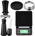 5 Pcs 51mm Espresso Accessories Kit, 3kg/0.1g Accurate Coffee Scale with Timer, Coffee Distributor Spring Loaded Calibrated Tamper WDT Tool and Dosing Funnel Set Fits 51mm Espresso Machines