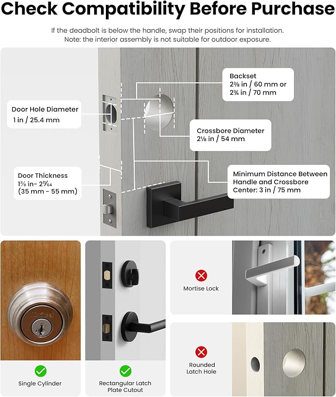 Lockin Veno Smart Deadbolt Lock with Dual Swappable Batteries for 14-Month Extended Power, Palm Vein & Fingerprint Keyless Entry, Built-in Wi-Fi, Doorbell, App Remote Control, IP65 Waterproof