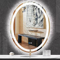 26 x 40 Inch Oval LED Vanity Mirror with Lights 3 Color Dimmable Memory Front Back Light 40 Oval Lighted Mirror for Bathroom Makeup Salon Wall Mount AntiFog 40in Ovals Smart Light up Mirrors