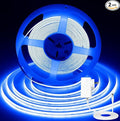 iNextStation 32.8ft/10M Bule COB LED Light Strip, DC24V CRI 93+ Bule Strip Light, 8mm Width LED Tape Lights, Flexible COB LED Lights for Bedroom, TV Backlight, Home DIY Lighting Decor(with Plug)