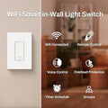 BN-LINK WiFi Smart in-Wall Light Switch, No Hub Required with Timer Function, White, Compatible with Alexa and Google Assistant, Neutral Wire Needed, 2.4 Ghz Network Only