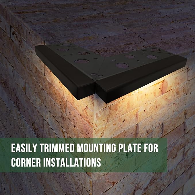GKOLED 6.8 Inch LED Low Voltage Outdoor Hardscape Light, Light Module Replaceable, Retaining Paver Wall Step Lighting, 2700K 1.5W, IP65 for Wet Location, Die-cast Aluminum Housing (Pack of 2)