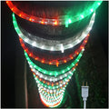 Russell Decor 30ft/9m LED Rope Lights Indoor Outdoor Decorative Lighting for Party Trees Patio Deck Flexible String Lights-Red White Green