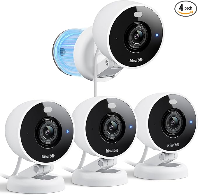2K Security Camera Indoor/Outdoor, Magnetic Wired Cameras for Home Security, Pet Camera, Baby Monitor, AI Detection, Color Night Vision, 2.4GHz WiFi, SD & Cloud Storage, Works with Alexa