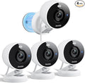 2K Security Camera Indoor/Outdoor, Magnetic Wired Cameras for Home Security, Pet Camera, Baby Monitor, AI Detection, Color Night Vision, 2.4GHz WiFi, SD & Cloud Storage, Works with Alexa